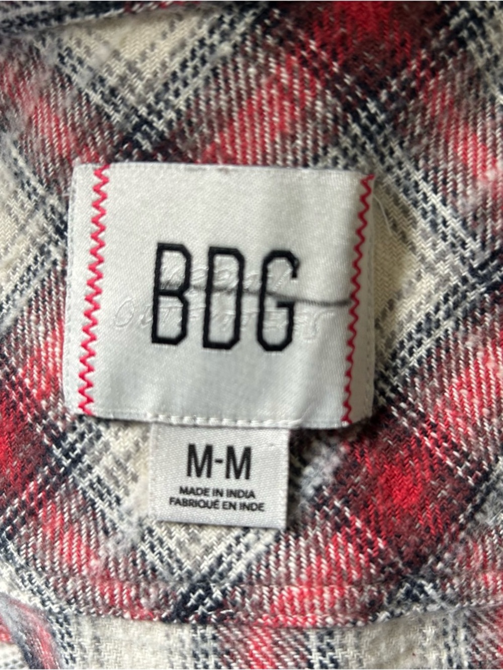 Urban Outfitters Plaid Button Down Shirt Crop sz M - Picture 4 of 5